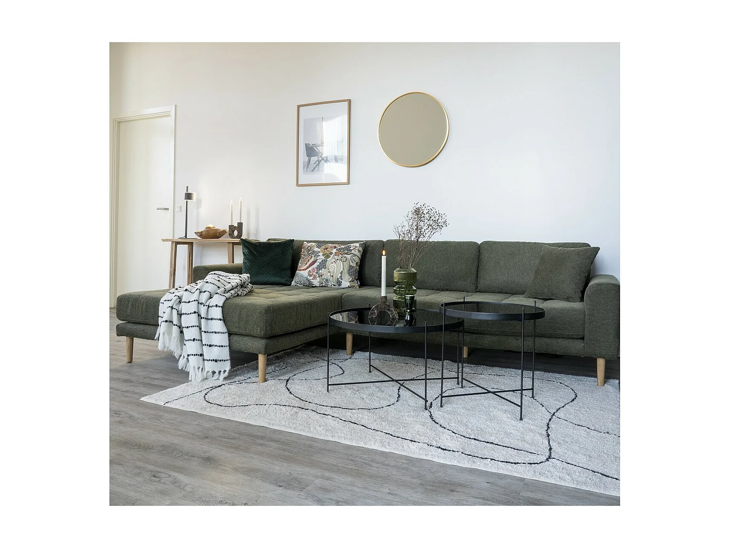 Tapis de Salon Rectangulaire Tampa, Blanc, 300x200x1 cm, EPIKASA