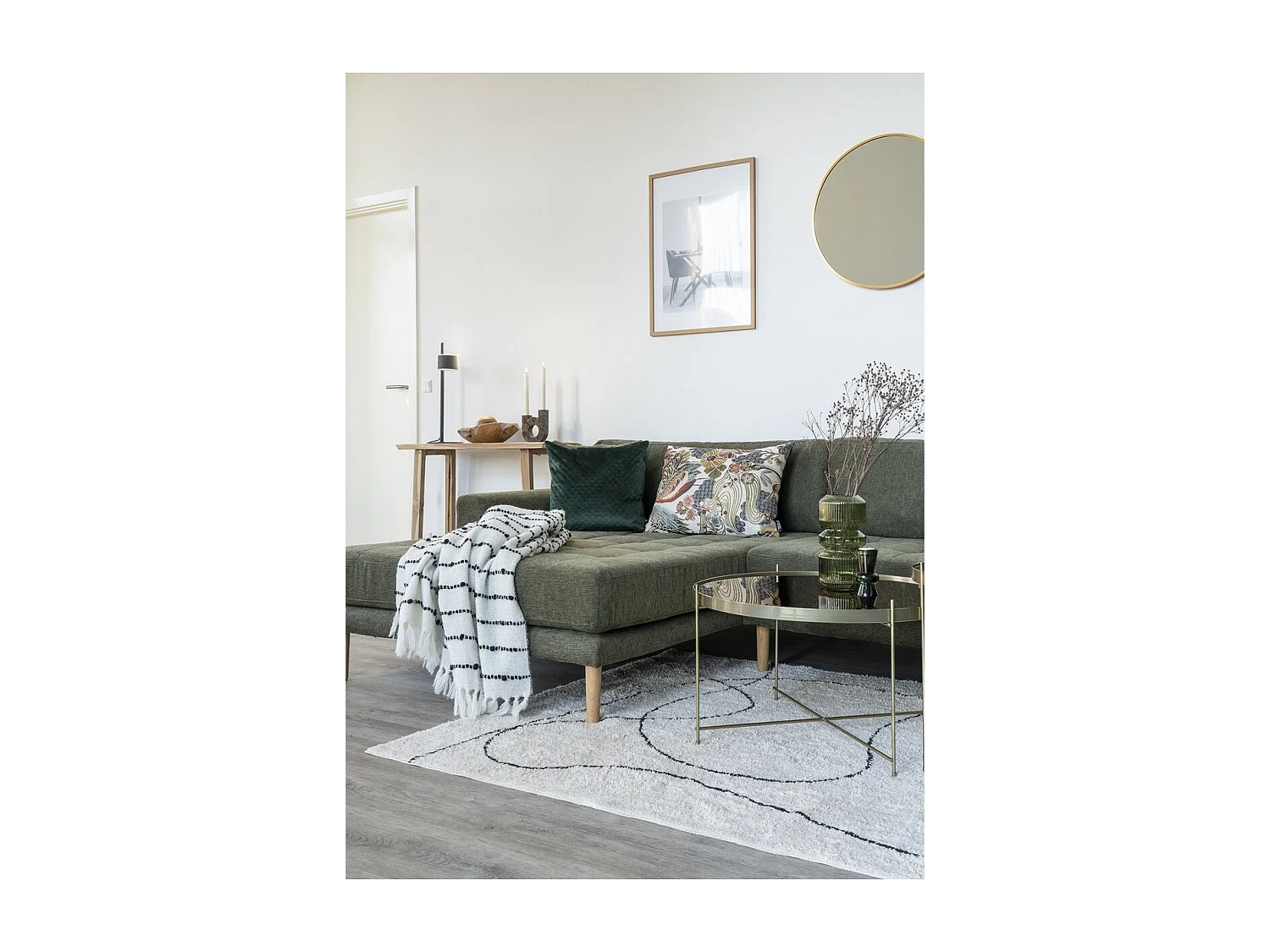 Tapis de Salon Rectangulaire Tampa, Blanc, 300x200x1 cm, EPIKASA