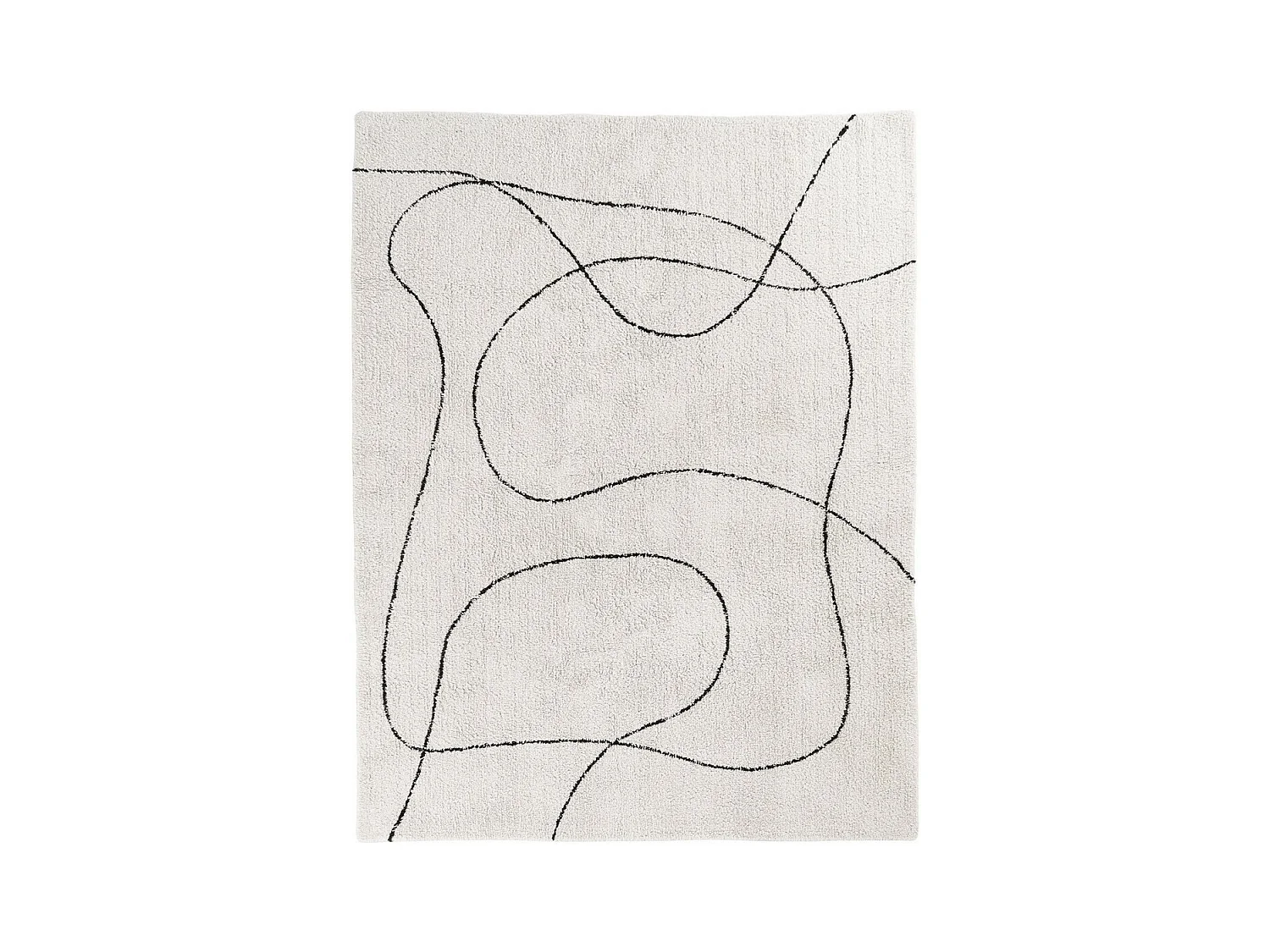Tapis de Salon Rectangulaire Tampa, Blanc, 300x200x1 cm, EPIKASA