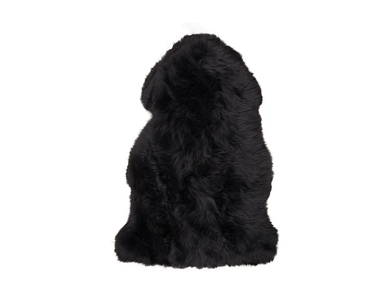 Asymmetrisch Tapijt Lambskin, Zwart, 85x50x5 cm, EPIKASA