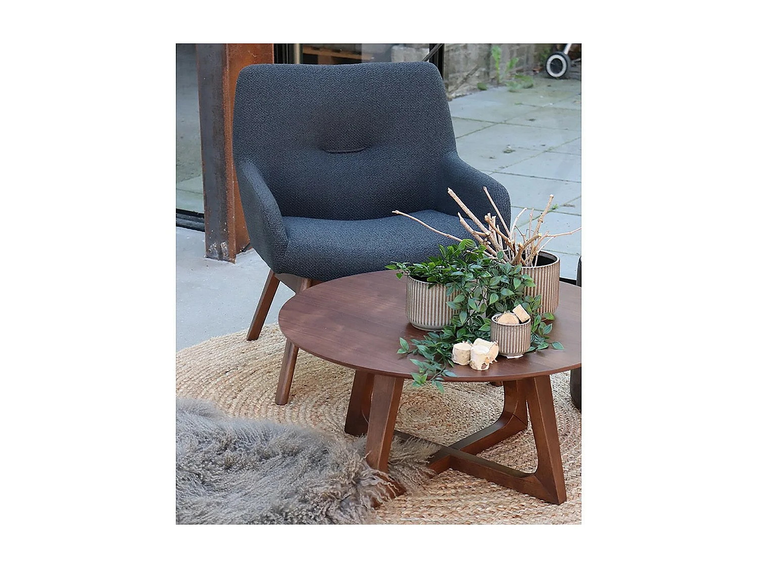 Rond Tapijt Bombay, Bruin, 150x150x1 cm, EPIKASA