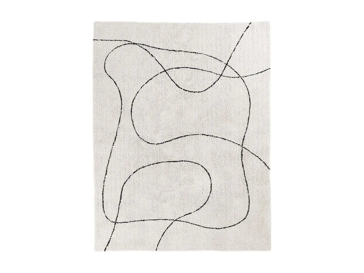 Tapis de Salon Rectangulaire Tampa, Blanc, 230x160x1 cm, EPIKASA