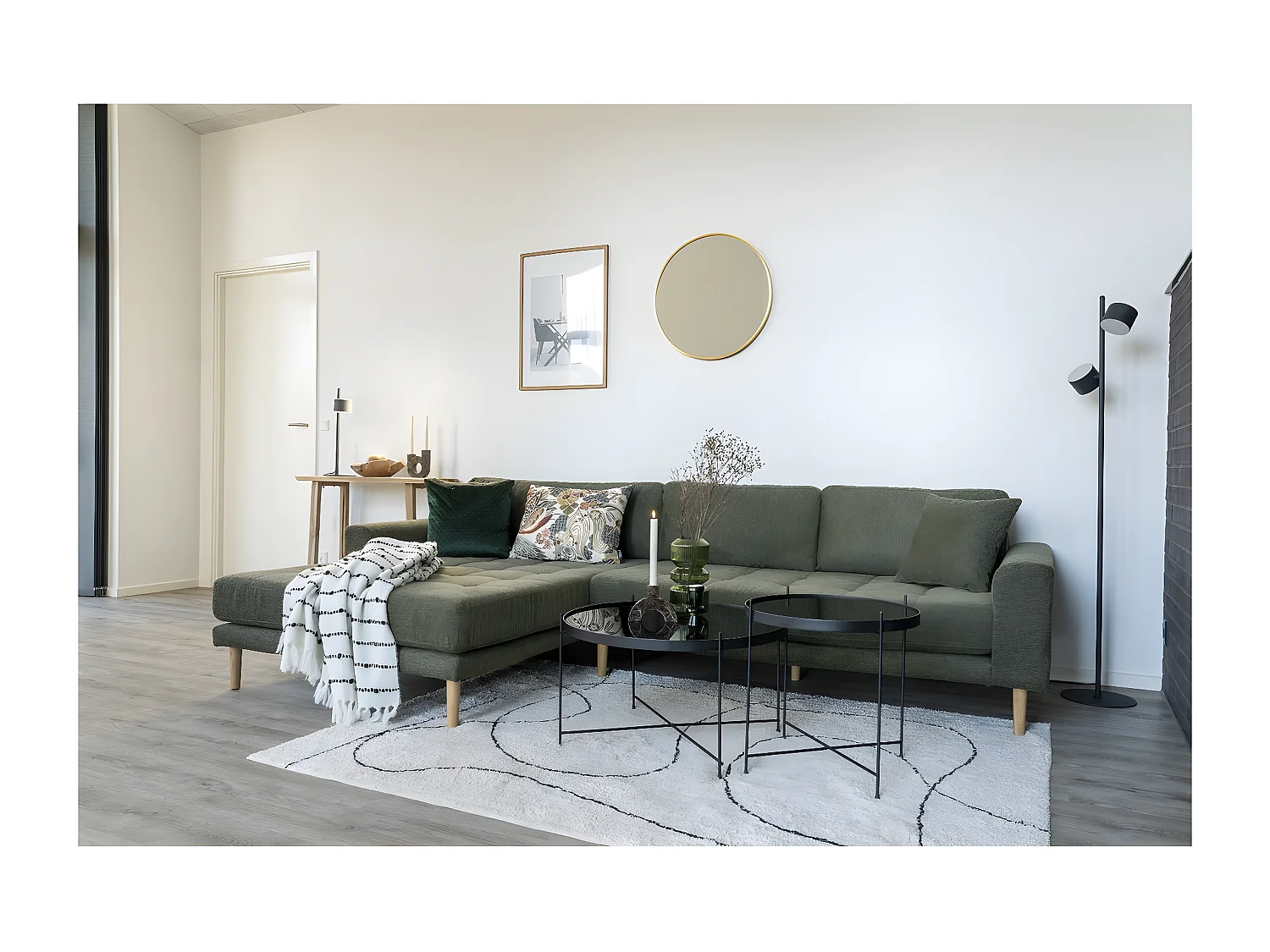 Tapis de Salon Rectangulaire Tampa, Blanc, 230x160x1 cm, EPIKASA