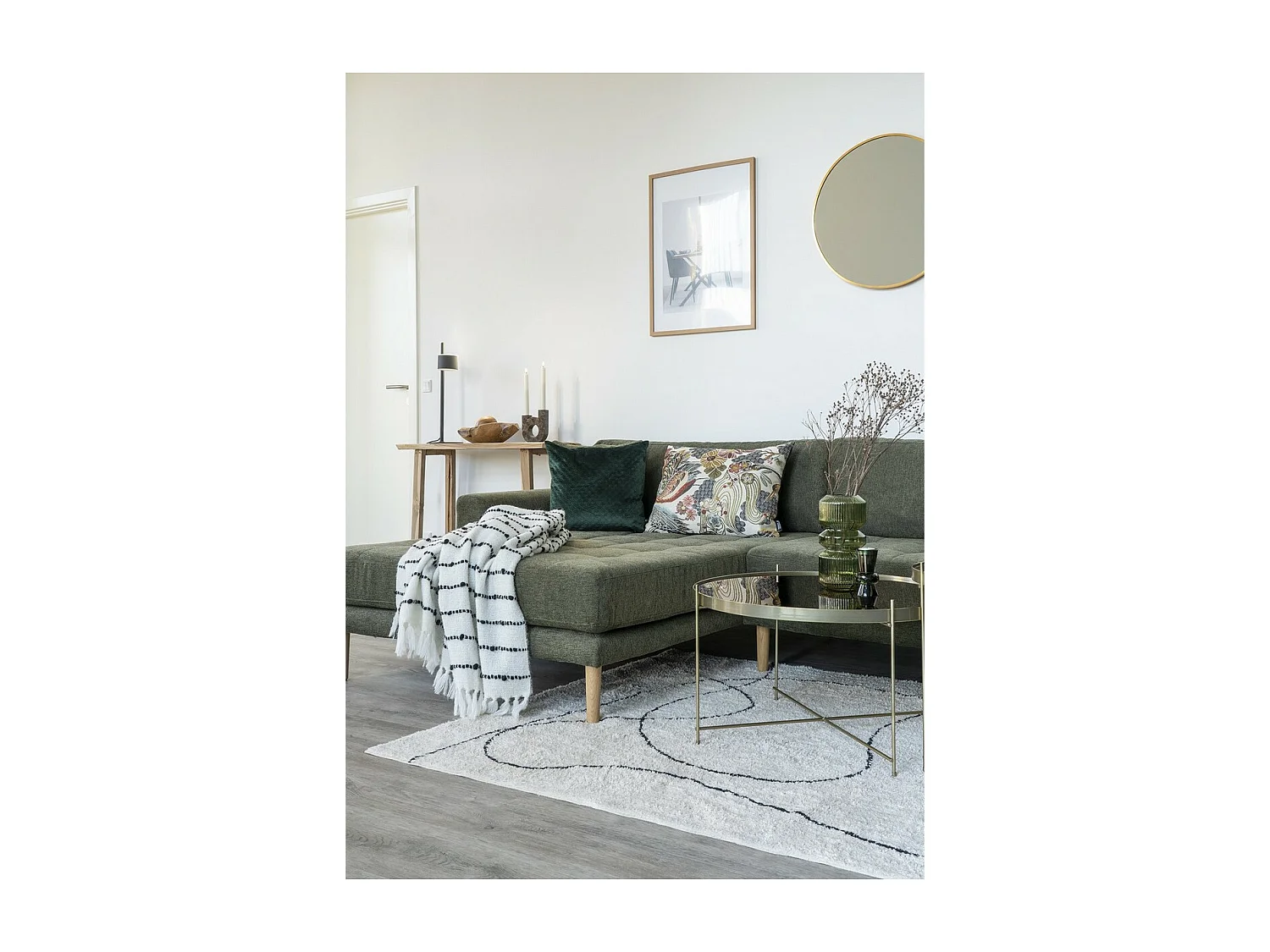 Tapis de Salon Rectangulaire Tampa, Blanc, 230x160x1 cm, EPIKASA