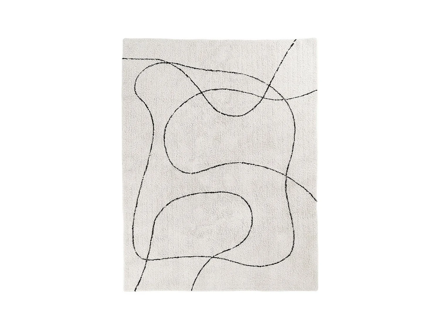 Tapis de Salon Rectangulaire Tampa, Blanc, 230x160x1 cm, EPIKASA