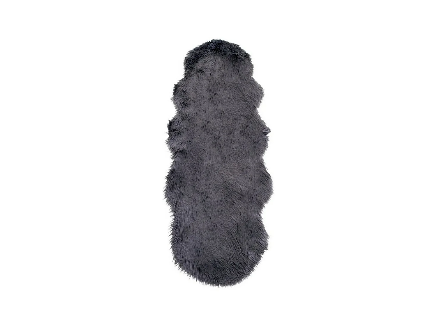 Tapis de Salon Asymétrique Lambskin, Gris, 180x60x6,5 cm, Epikasa