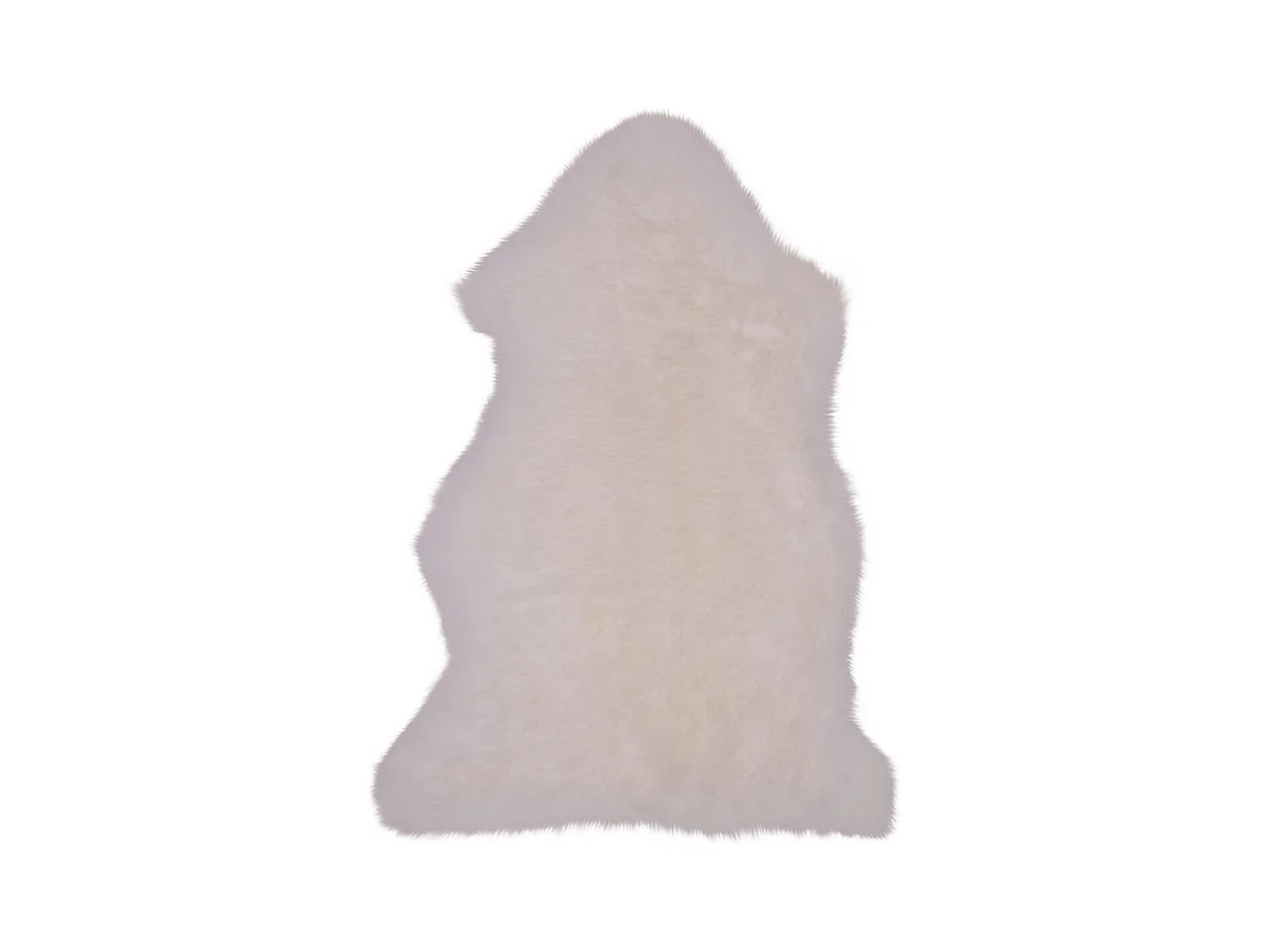 Tapis de Salon Asymétrique Lambskin, Blanc, 85x50x5 cm, EPIKASA