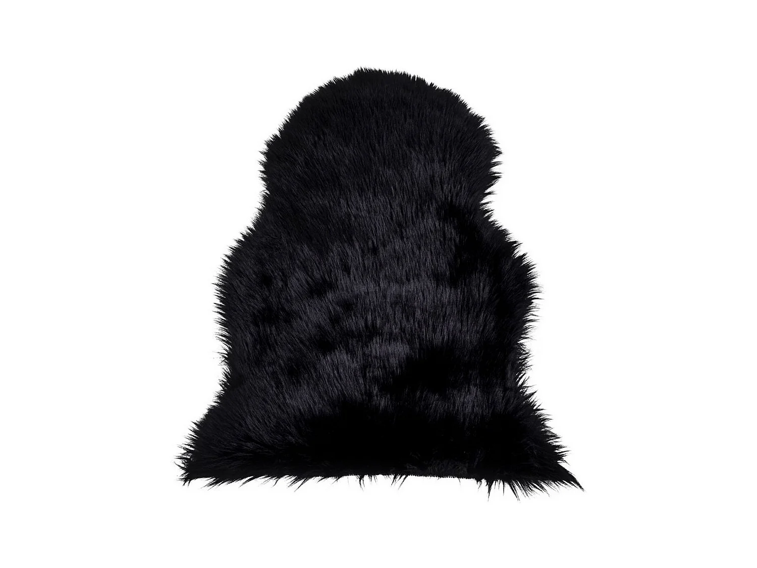 Tapis de Salon Asymétrique Lambskin, Noir, 85x50x6,5 cm, Epikasa