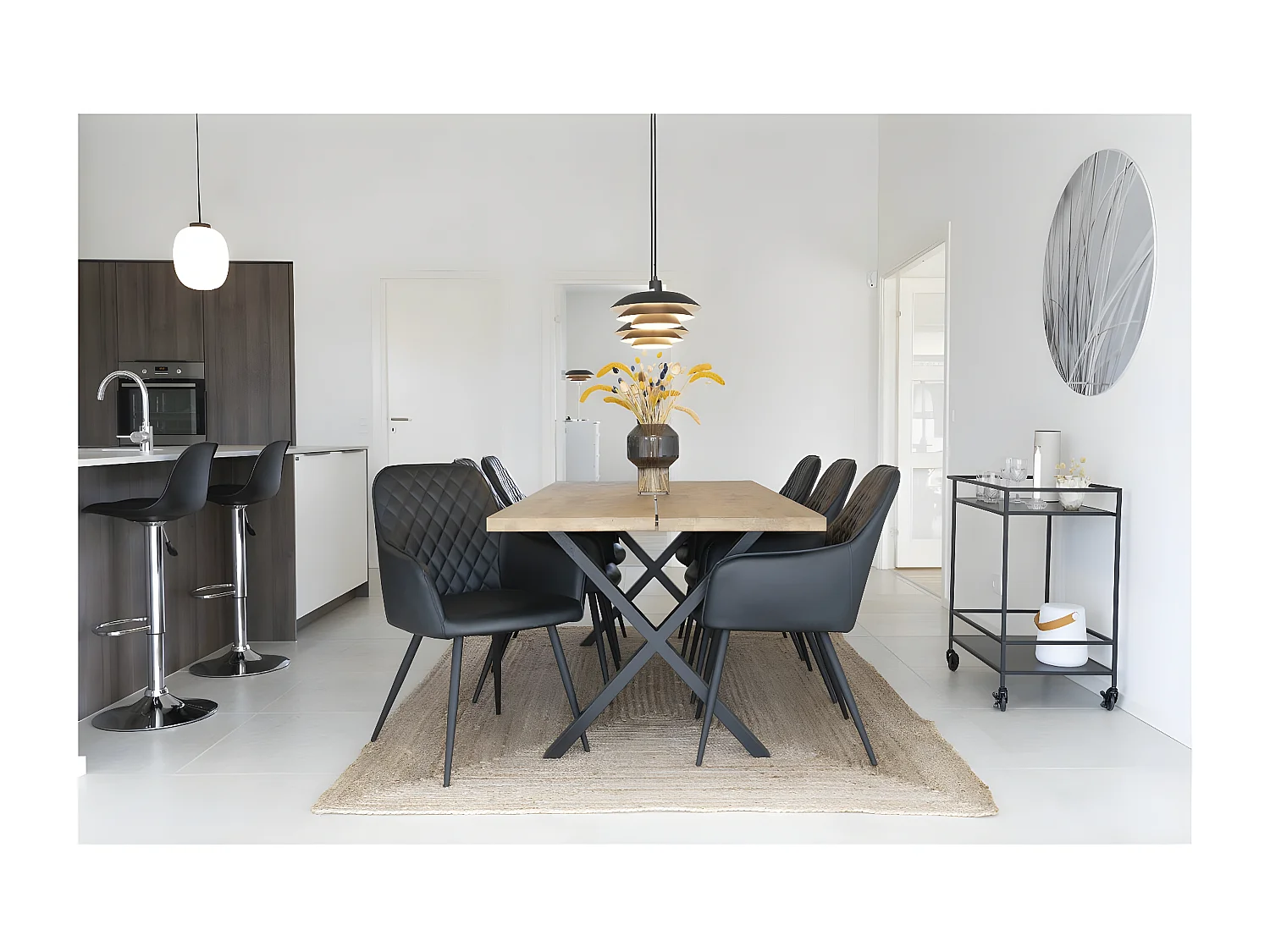 Tapis de Salon Rectangulaire Bombay, Marron, 240x180x1 cm, EPIKASA