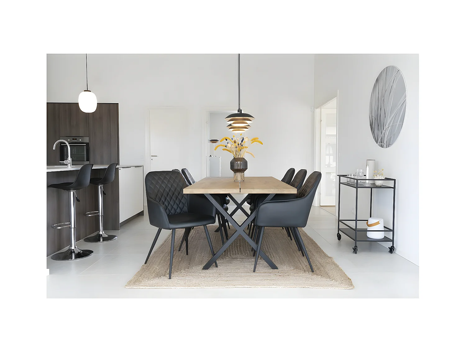 Tapis de Salon Rectangulaire Bombay, Marron, 240x180x1 cm, EPIKASA