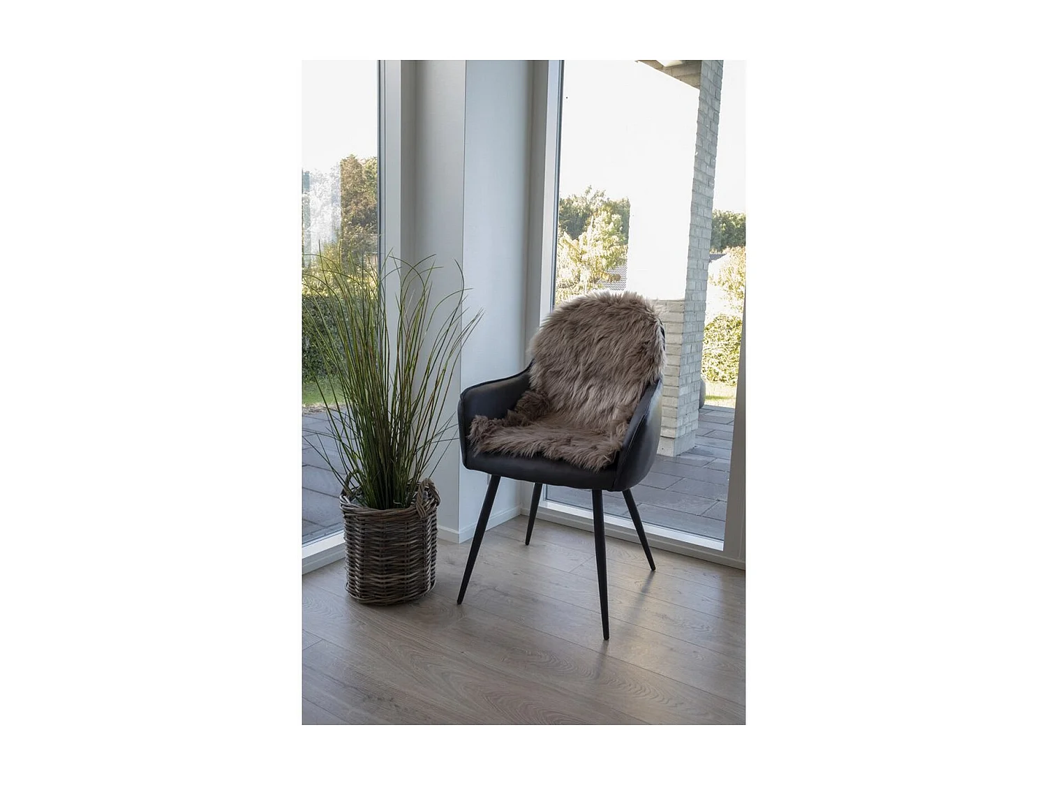 Asymmetrisch Tapijt Lambskin, Bruin, 85x50x6,5 cm, Epikasa