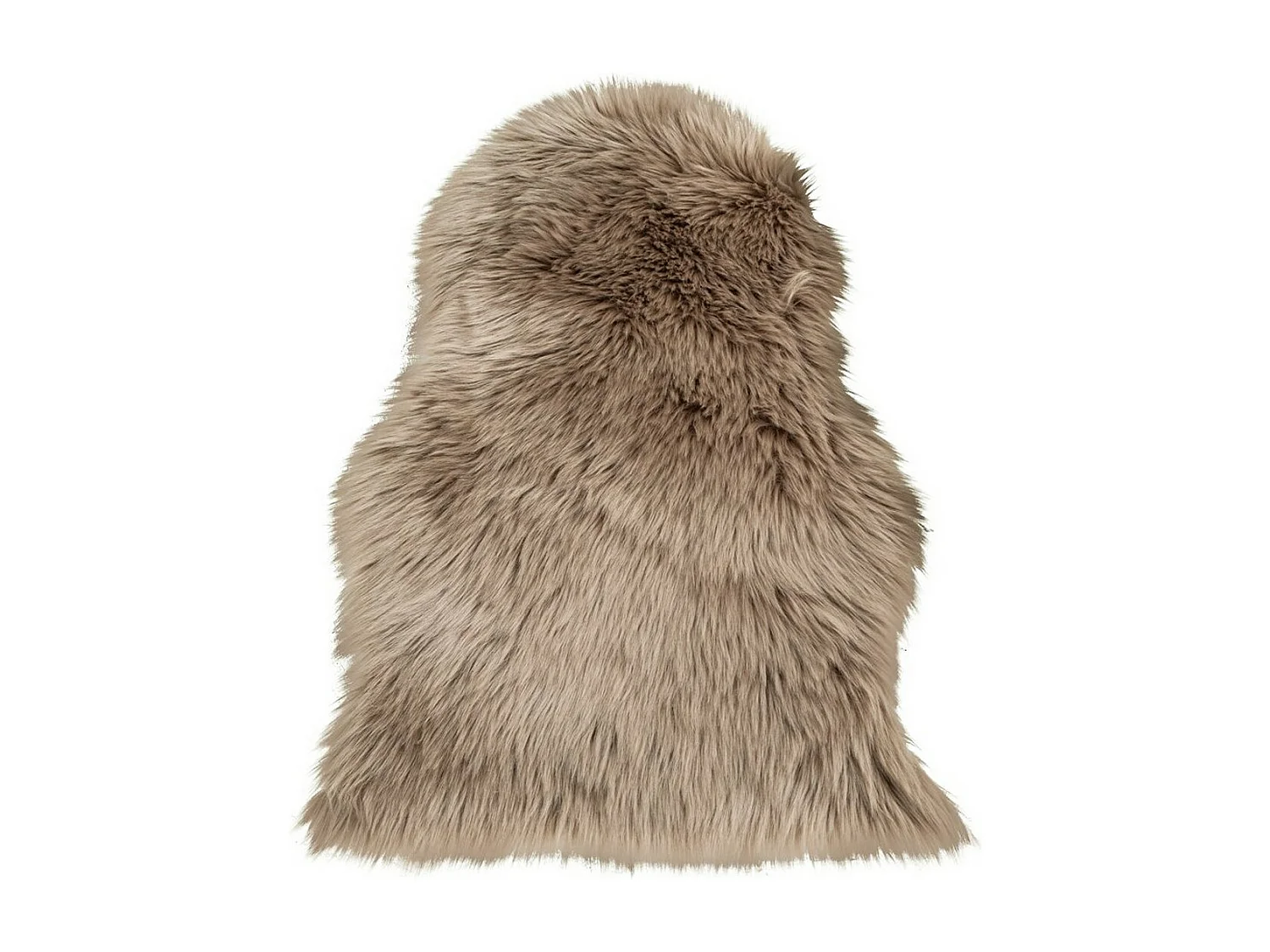 Asymmetrisch Tapijt Lambskin, Bruin, 85x50x6,5 cm, Seven Design