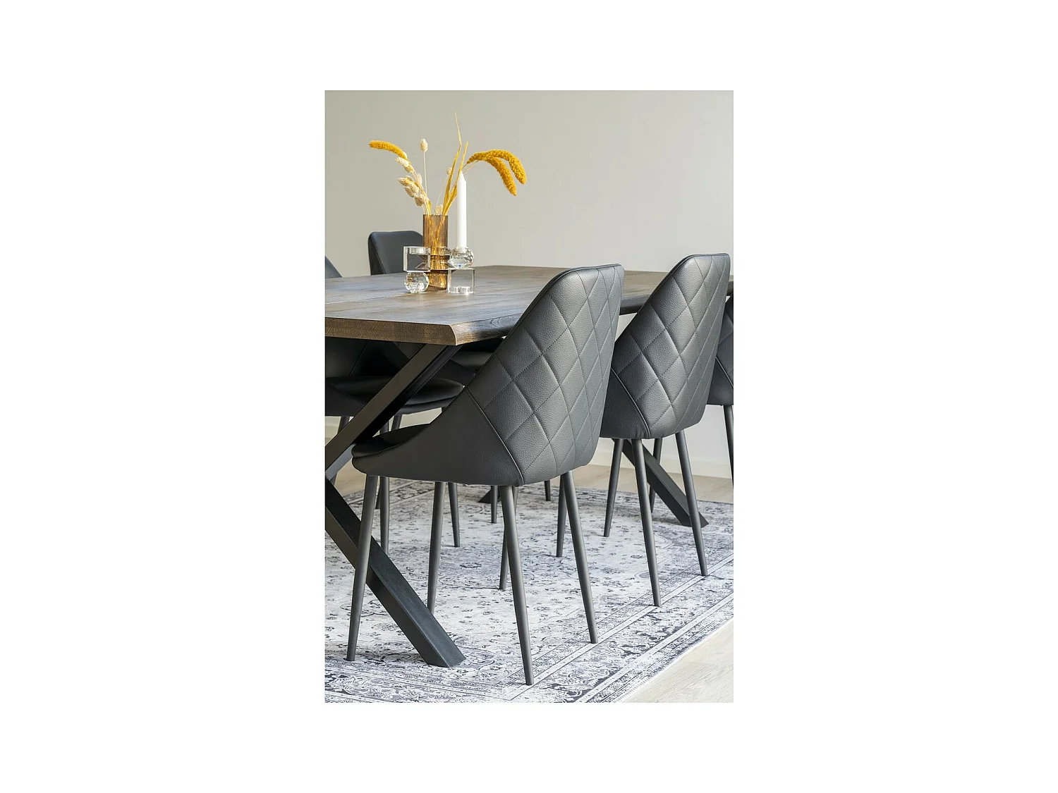 Tapis de Salon Rectangulaire Havana, Gris, 230x160x1 cm, EPIKASA