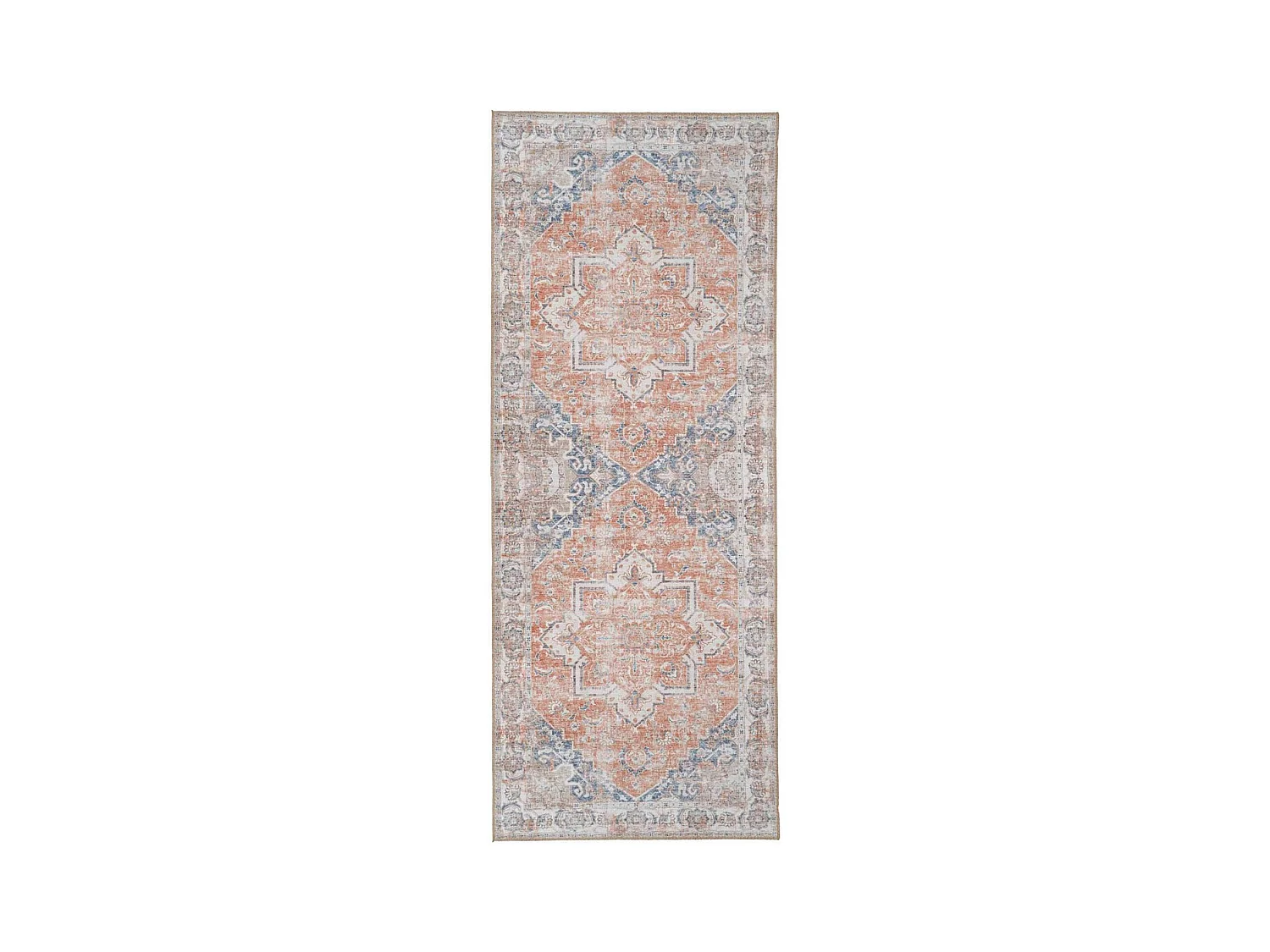 Alfombra Rectangular Havana, Azul, Naranja, 200x80x1 cm, EPIKASA