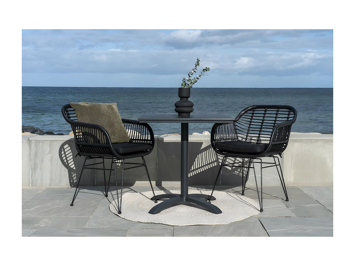 Rond Tapijt Menorca, Beige, 120x120x1 cm, EPIKASA