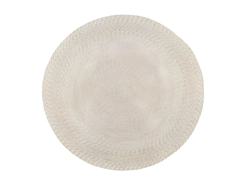 Okrągły Dywan Menorca, Beżowy, 120x120x1 cm, Seven Design