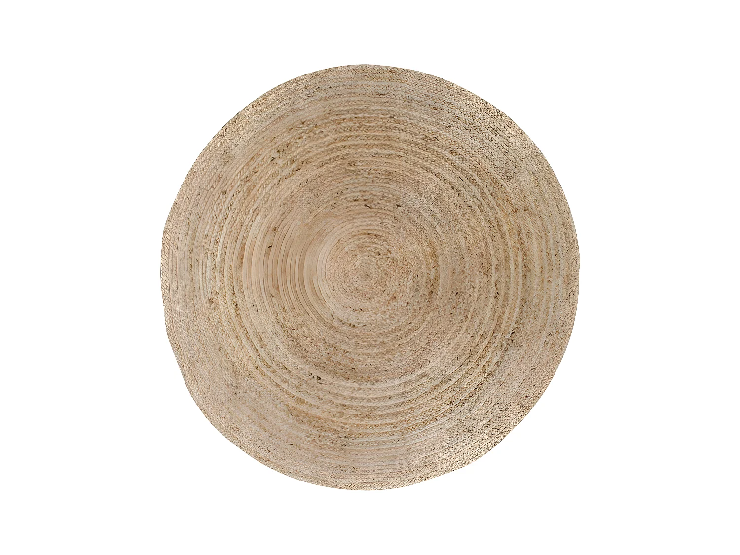 Tapis de Salon Rond Bombay, Marron, 90x90x1 cm, EPIKASA