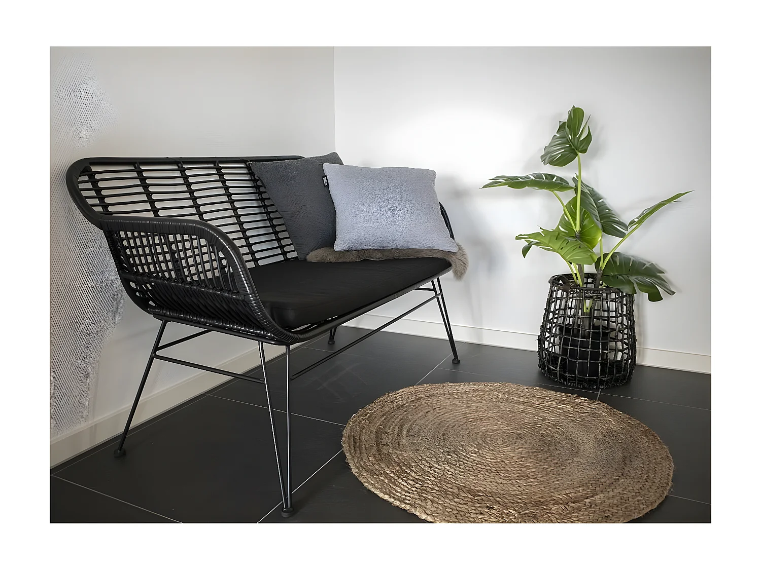 Rond Tapijt Bombay, Bruin, 90x90x1 cm, EPIKASA