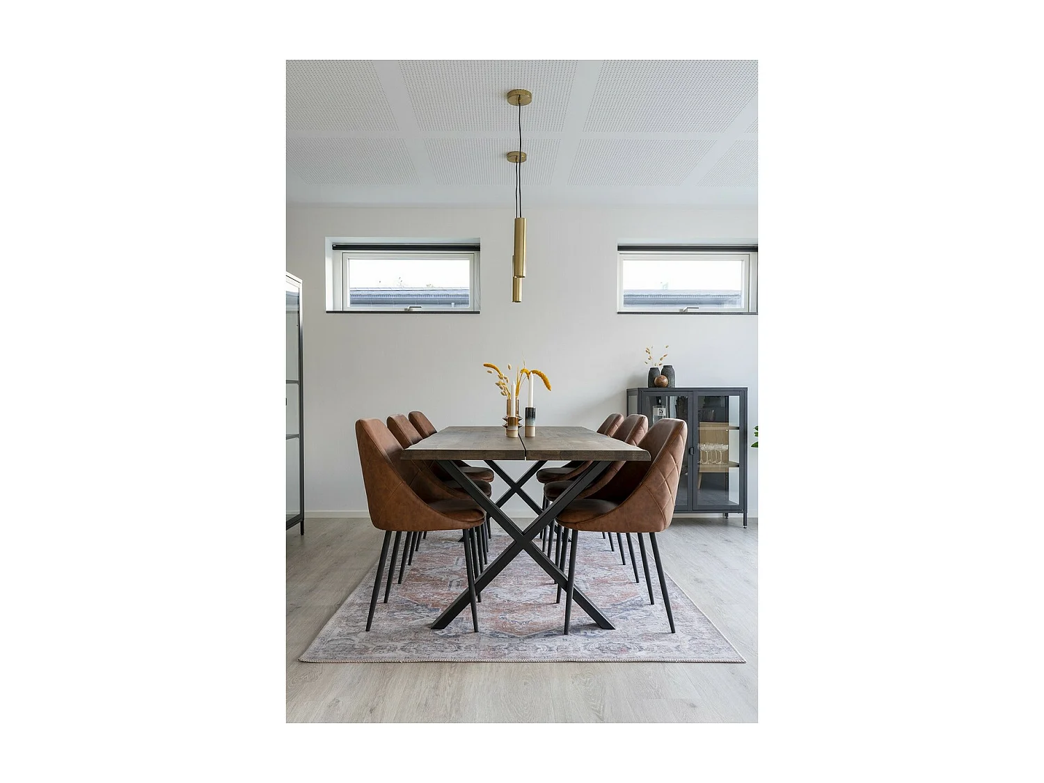 Tapis de Salon Rectangulaire Havana, Orange, 230x160x1 cm, EPIKASA