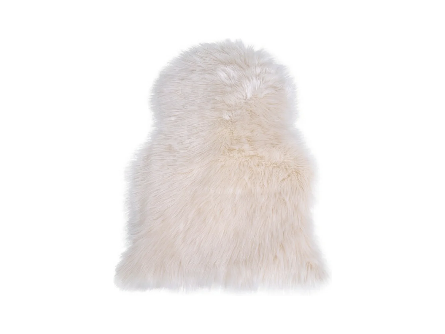 Tapis de Salon Asymétrique Lambskin, Blanc, 85x50x6,5 cm, Epikasa