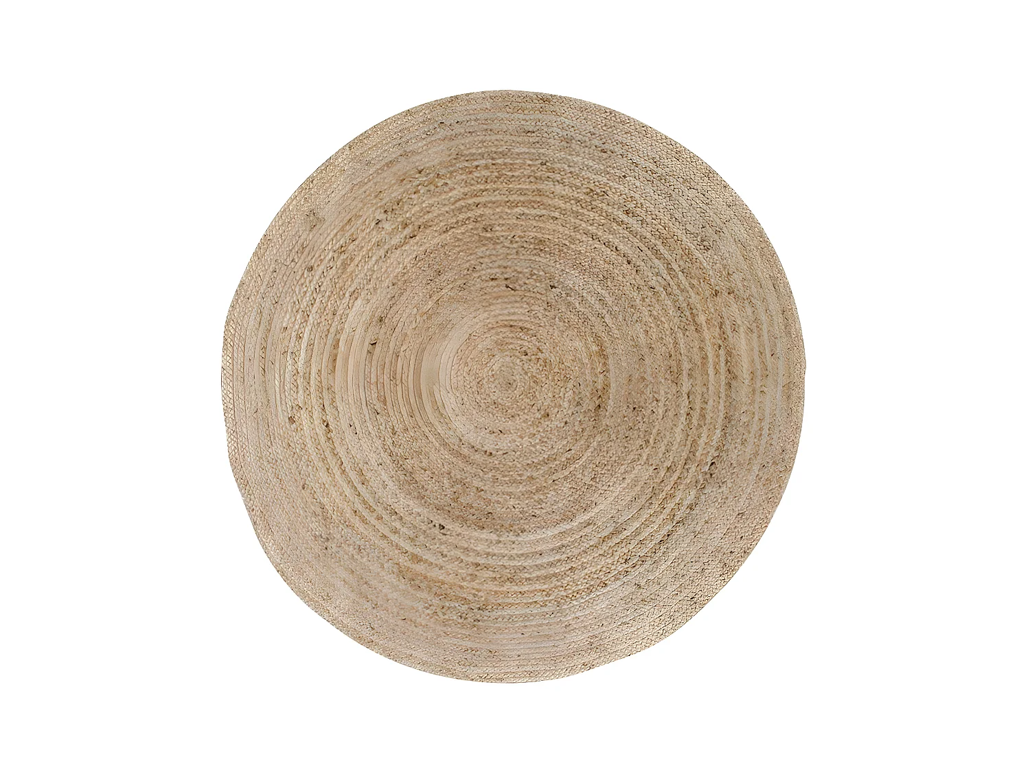 Tapis de Salon Rond Bombay, Marron, 120x120x1 cm, EPIKASA