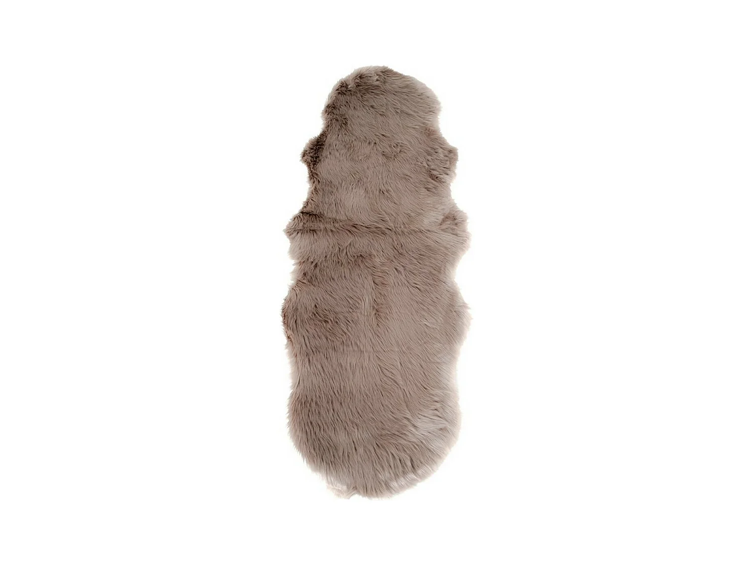 Tapis de Salon Asymétrique Lambskin, Marron, 180x60x6,5 cm, Epikasa