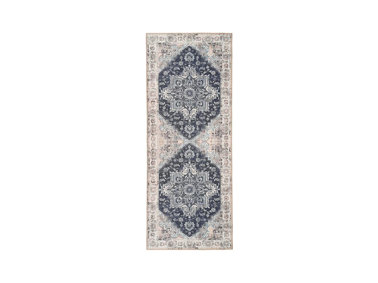 Tapis de Salon Rectangulaire Havana, Bleu, 200x80x1 cm, EPIKASA