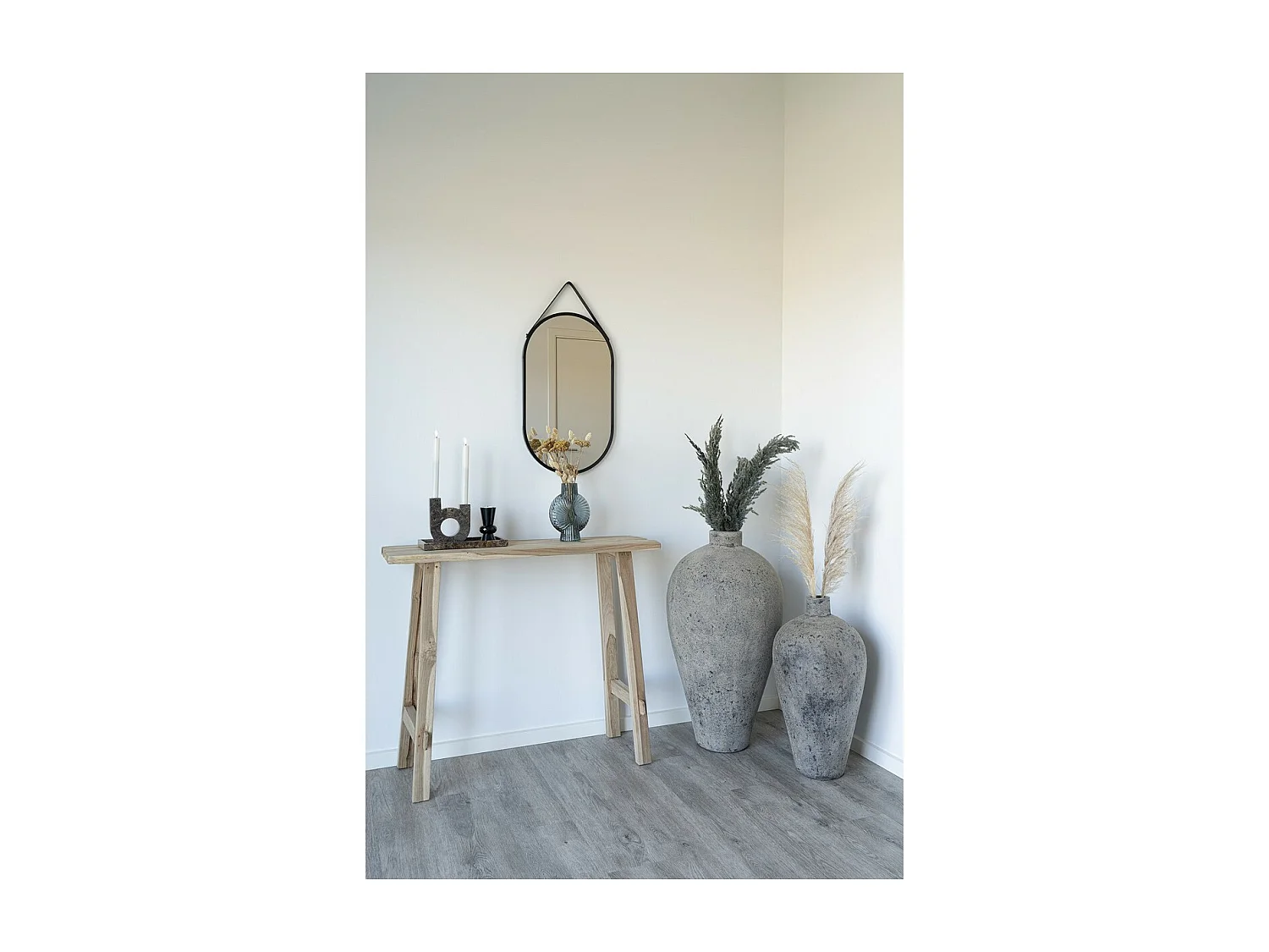Miroir avec Cadre Trapani, Argent, 2x35x60 cm, Seven Design