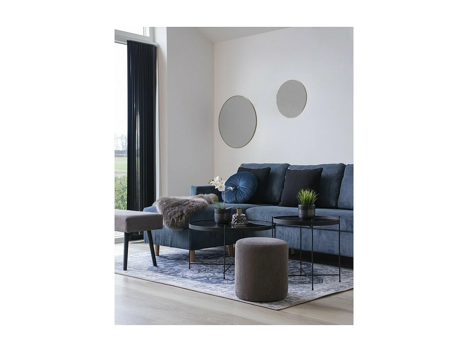 Ingelijste Spiegel Jersey, Zilver, 40x40x0,5 cm, Seven Design