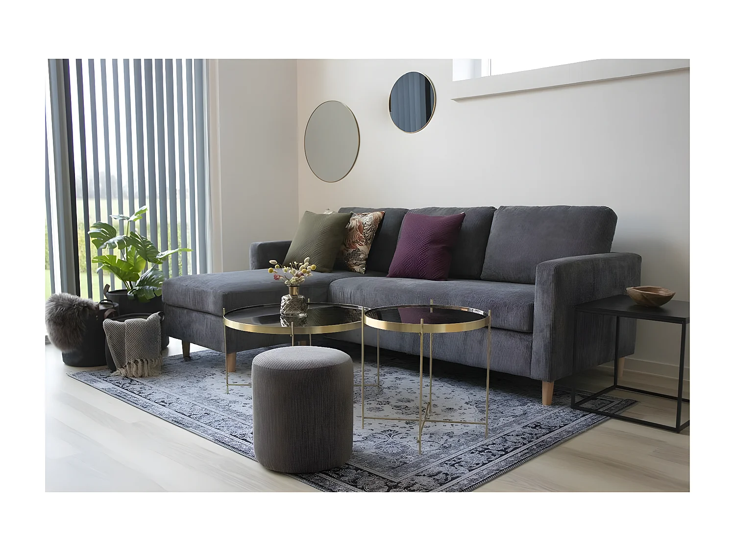 Ingelijste Spiegel Jersey, Zilver, 60x60x0,5 cm, EPIKASA