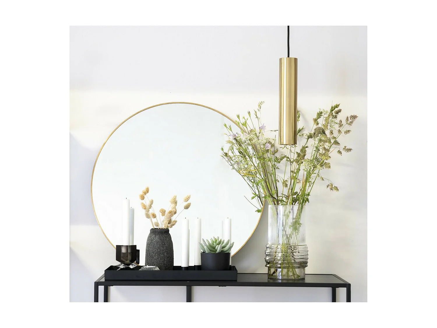 Lustro w Ramie Jersey 3, Srebrny, 60x60x0,5 cm, Seven Design