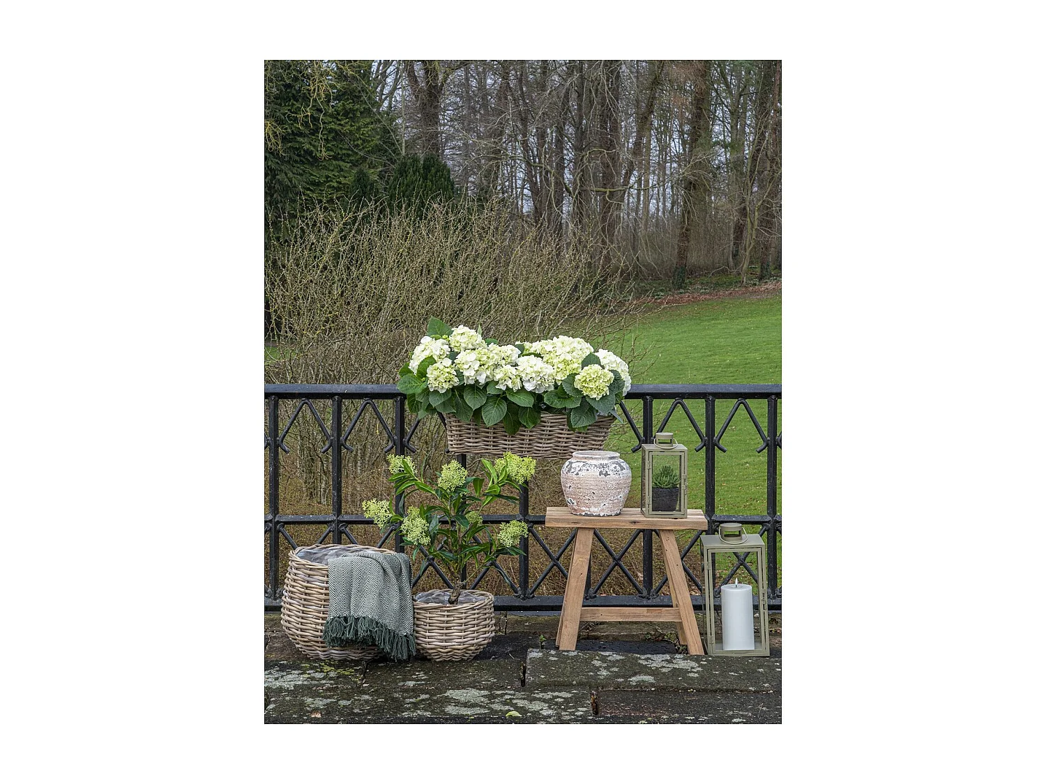 Lanternă Corfu, Zilver, 19,5x19,5x40 cm, EPIKASA