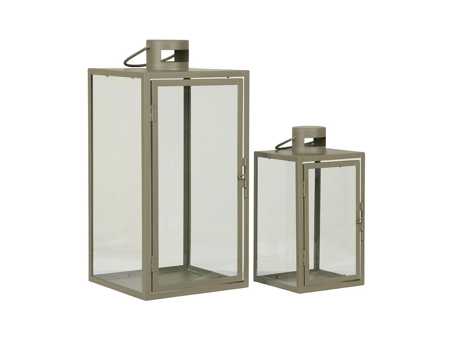 Latarnia Korfu, Srebrny, 19,5x19,5x40 cm, EPIKASA