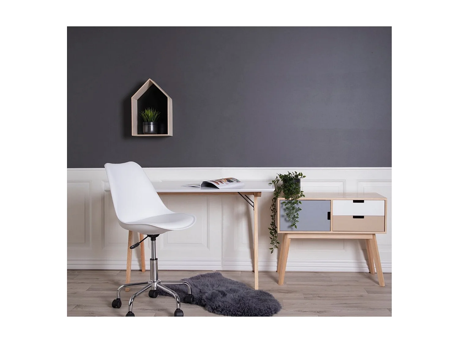 Bureau Vojens, Wit, 60x120x75 cm, EPIKASA