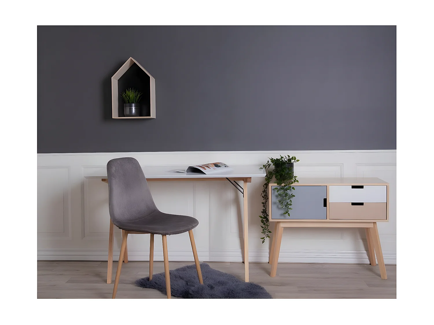 Bureau Vojens, Wit, 60x120x75 cm, EPIKASA