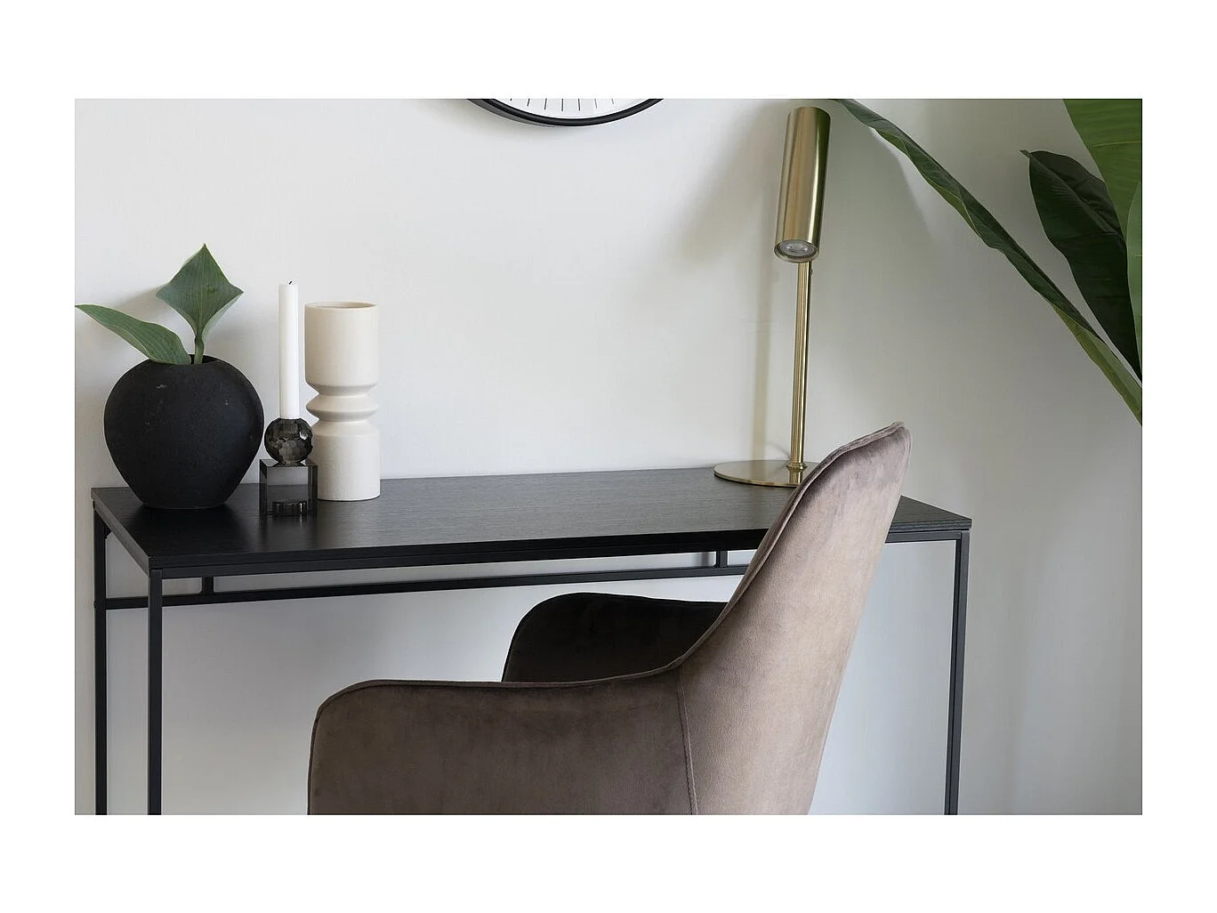 Secretária Vita, Preto, 45x100x75 cm, EPIKASA