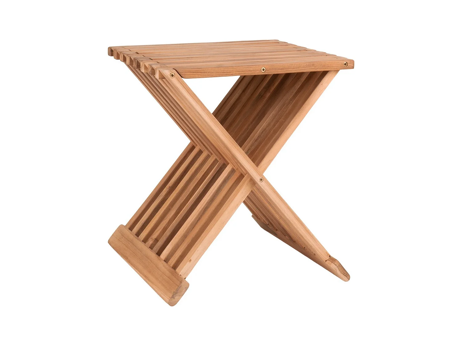 Tabouret Bas Erto, Marron, 35x40x45 cm, EPIKASA