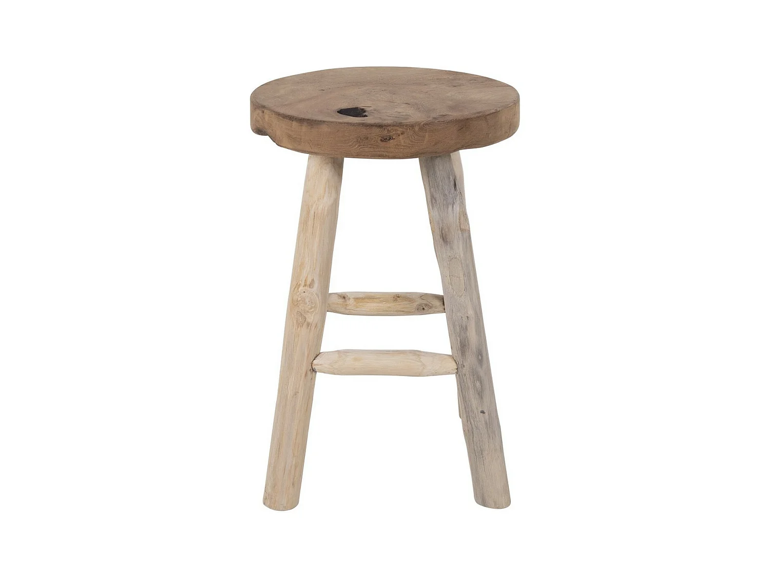 Tabouret Bas Badia, Marron, 30x30x45 cm, EPIKASA