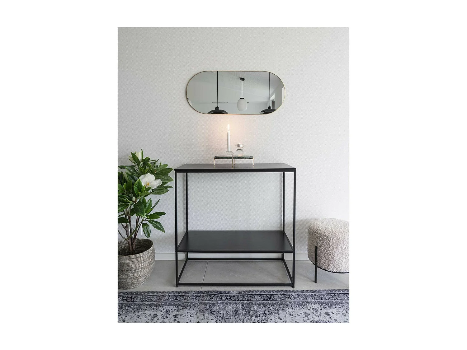 Miroir avec Cadre Jersey, Argent, 35x80x0,5 cm, EPIKASA