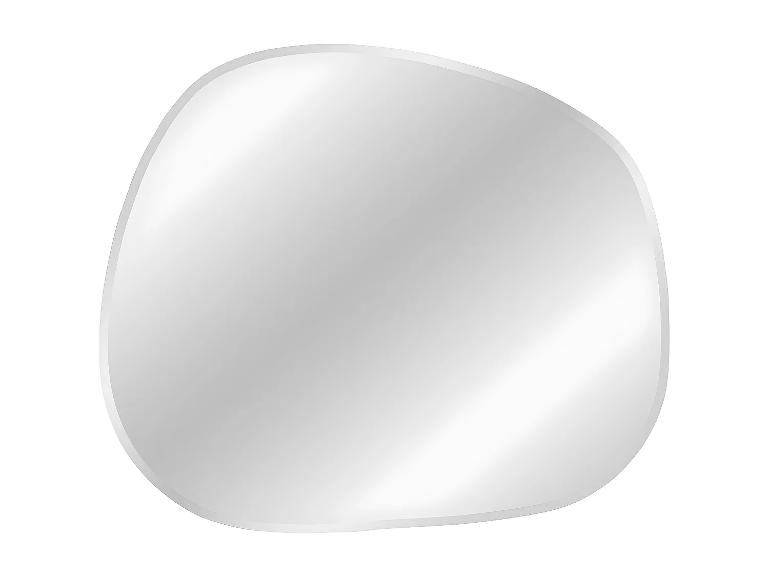 Miroir avec Cadre Bangalore, Argent, 0,7x47x50 cm, EPIKASA