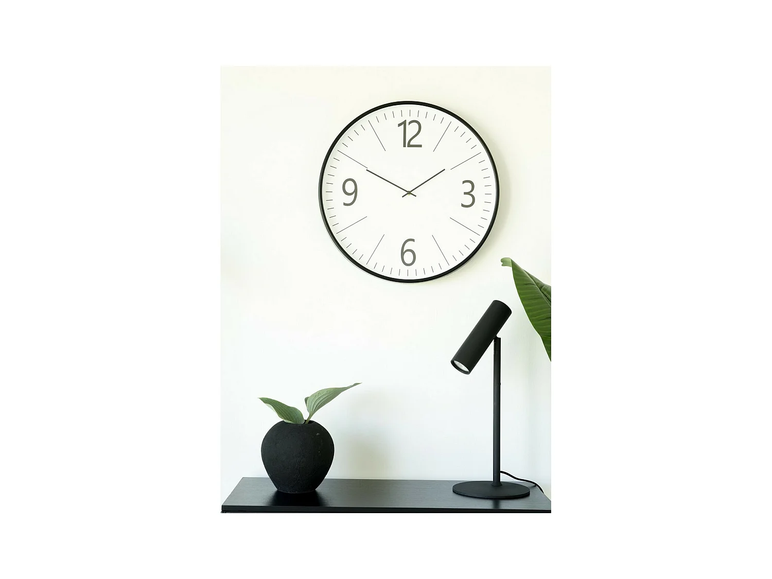 Wandklok Biel, Wit, 5x51x51 cm, EPIKASA