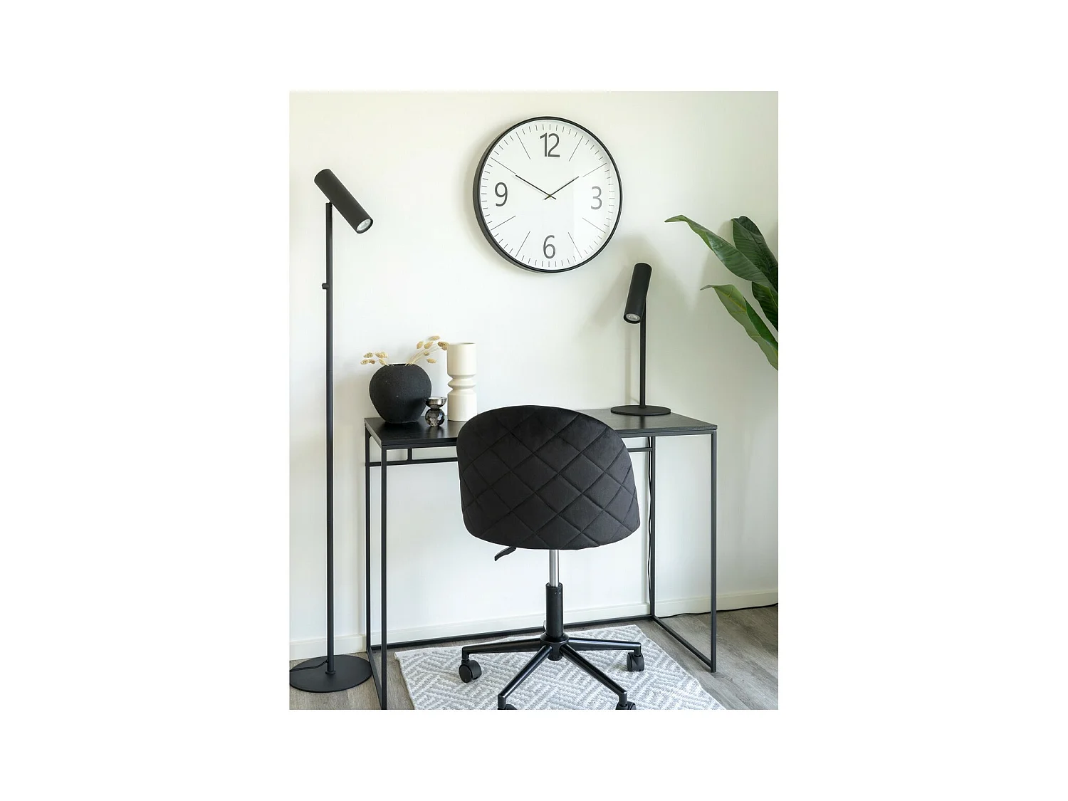 Wandklok Biel, Wit, 5x51x51 cm, EPIKASA