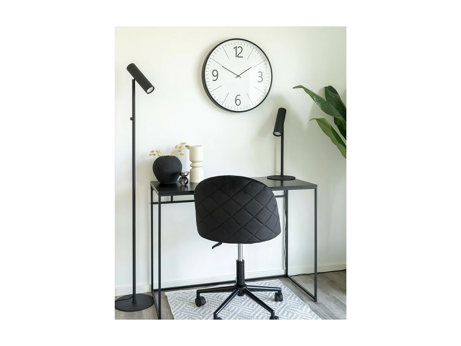 Horloge Murale Biel, Blanc, 5x51x51 cm, Seven Design