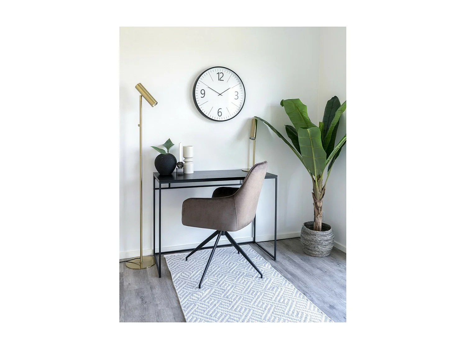 Horloge Murale Biel, Blanc, 5x51x51 cm, Seven Design