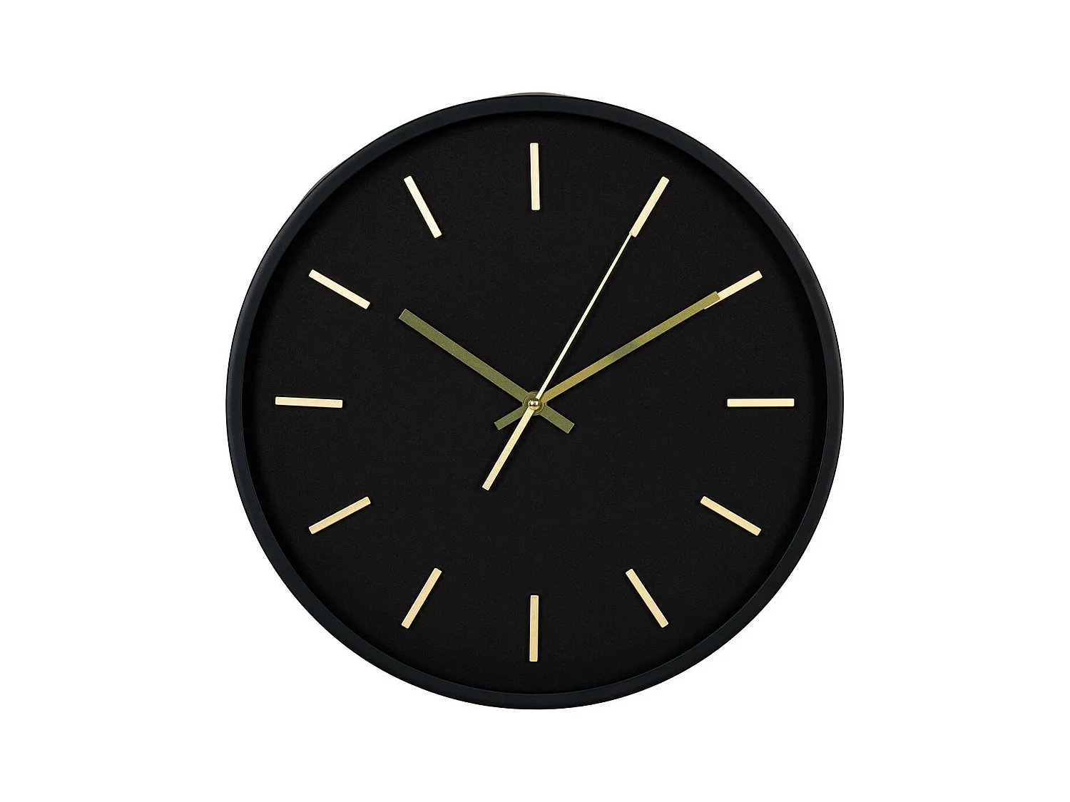 Horloge Murale Kensington, Noir, 4,5x35x35 cm, EPIKASA