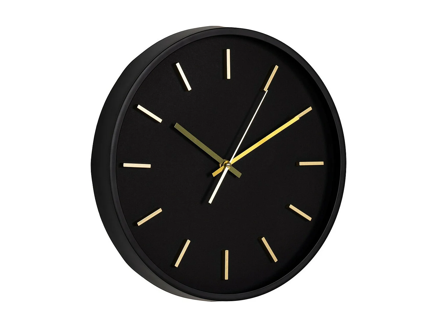 Horloge Murale Kensington, Noir, 4,5x35x35 cm, Seven Design