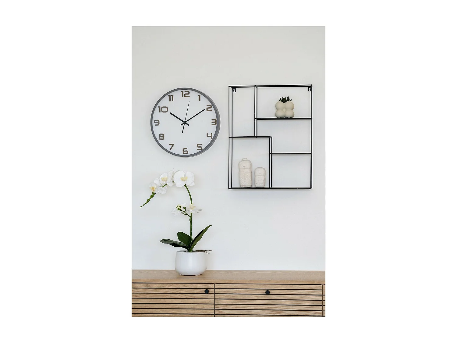 Horloge Murale Greenwich, Gris, 4,5x35x35 cm, EPIKASA