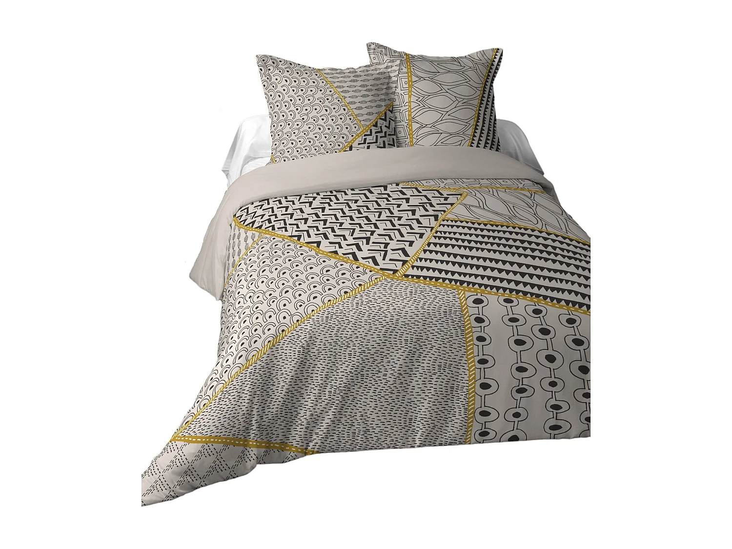 Housse couette + 2 taies 220 x 240 cm Geo-fresno