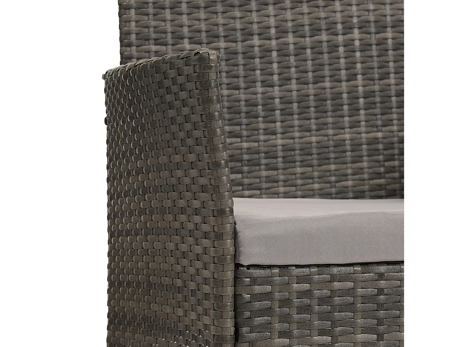 Ensemble de meubles de jardin en poly rotin gris