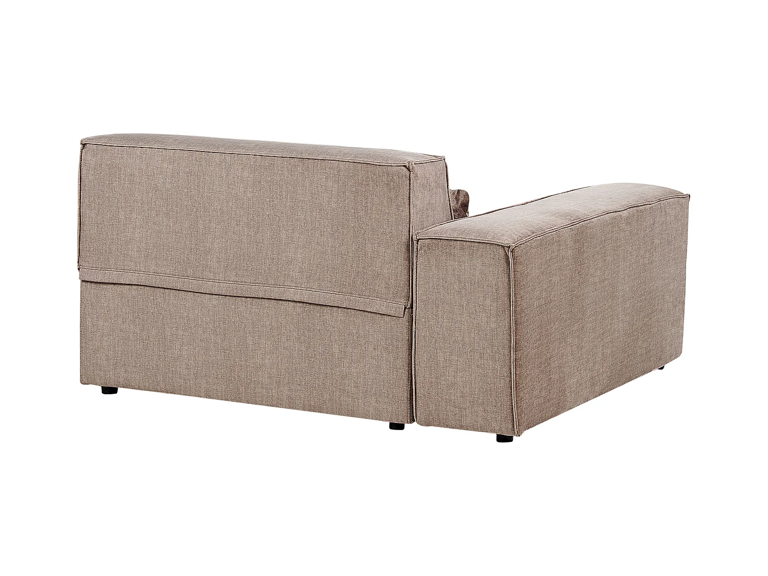 Modul Ecksessel Stoff braun Armlehne rechts Dekokissen Eckteil Skandi Hellnar